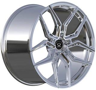 Chrome New Style Staggered 21 And 22 Inches For Tesla Model S Plaid
