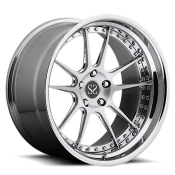 MERCEDES-BENZ Lexus Mustang Maserati Ferrari Audi Lamborghini için 20 inç Aşamalı 2-PC Polonyalı Dövme Jantlar