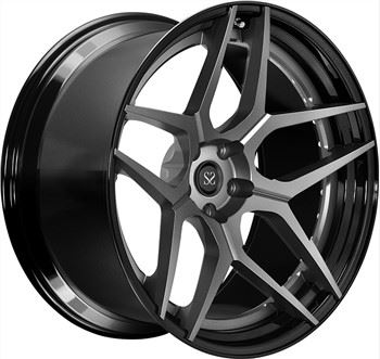 SSEH1020 22 inç Özel Siyah Fırça 2-PC Alaşımlı Jantlar Ranger Rover için