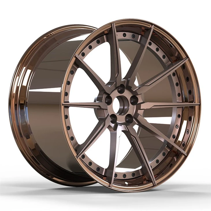 Porsche Panamera için Özel Parlak Bronz 2-PC Dövme Alaşımlı Jantlar 19X9 ve 20X12