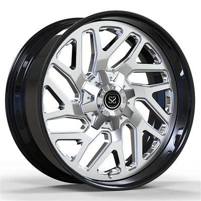 22x9.5 Parlak Siyah Özel 2-PC 4x4 Jant 6x135 Lincoln Navigator IV İçin